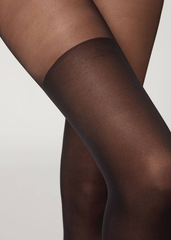 Calzedonia Over-The-Knee Sheer Hardloopbroek Dames Zwart | NL2966QZ