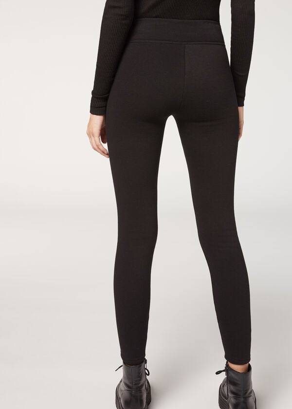 Calzedonia Plush Ultra Thermal Leggings Dames Zwart | NL1519FM