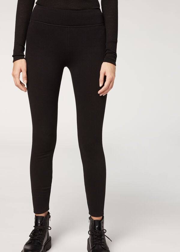 Calzedonia Plush Ultra Thermal Leggings Dames Zwart | NL1519FM