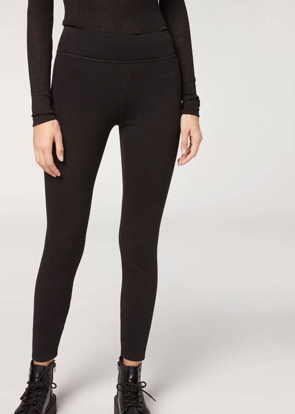 Calzedonia Plush Ultra Thermal Leggings Dames Zwart | NL1519FM