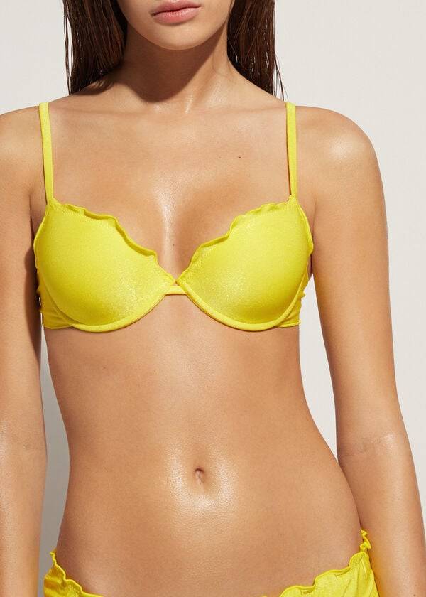 Calzedonia Push Up Formentera Bikinitopjes Dames Geel | NL2249HK