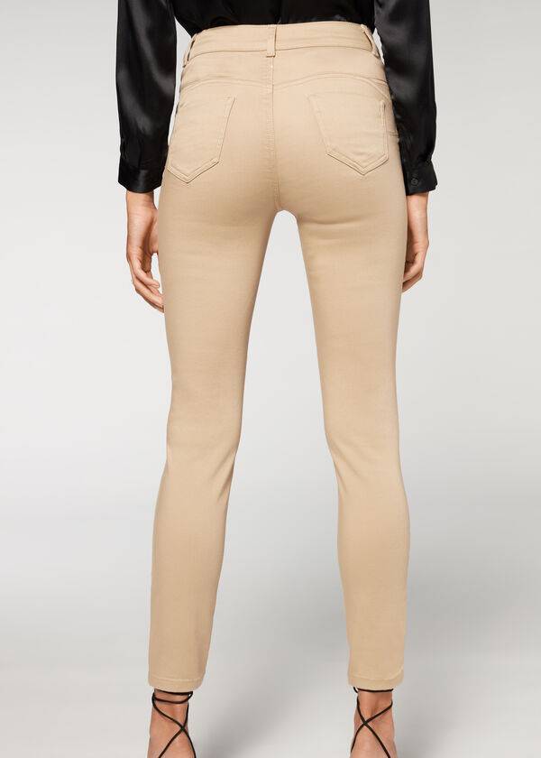 Calzedonia Push-up and soft touch Jeans Dames Beige | NL1585WY