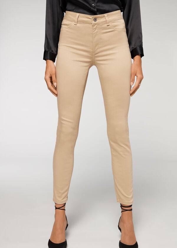 Calzedonia Push-up and soft touch Jeans Dames Beige | NL1585WY