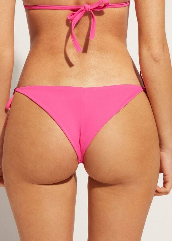 Calzedonia Rhinestone Brazilian String Shanghai Bikinibroekjes Dames Roze | NL2674OR