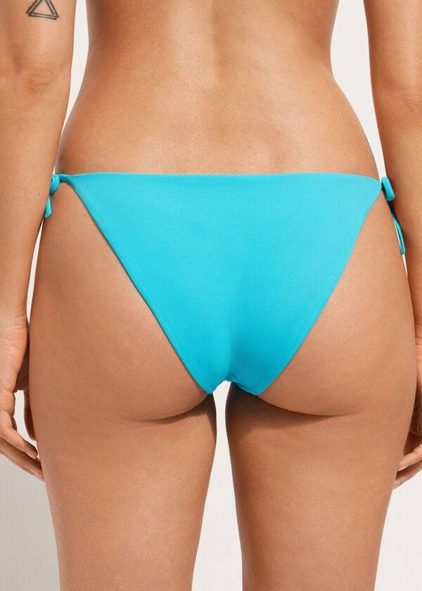 Calzedonia Rhinestone String Shanghai Bikinibroekjes Dames Turquoise Groen | NL2665KI