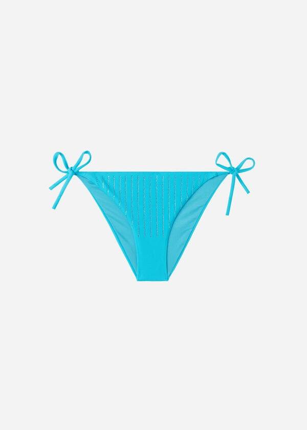 Calzedonia Rhinestone String Shanghai Bikinibroekjes Dames Turquoise Groen | NL2665KI