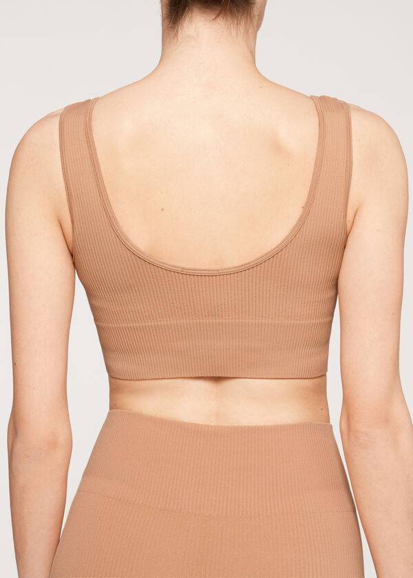 Calzedonia Seamless Geribbeld Cover-ups Dames Beige | NL2082TV