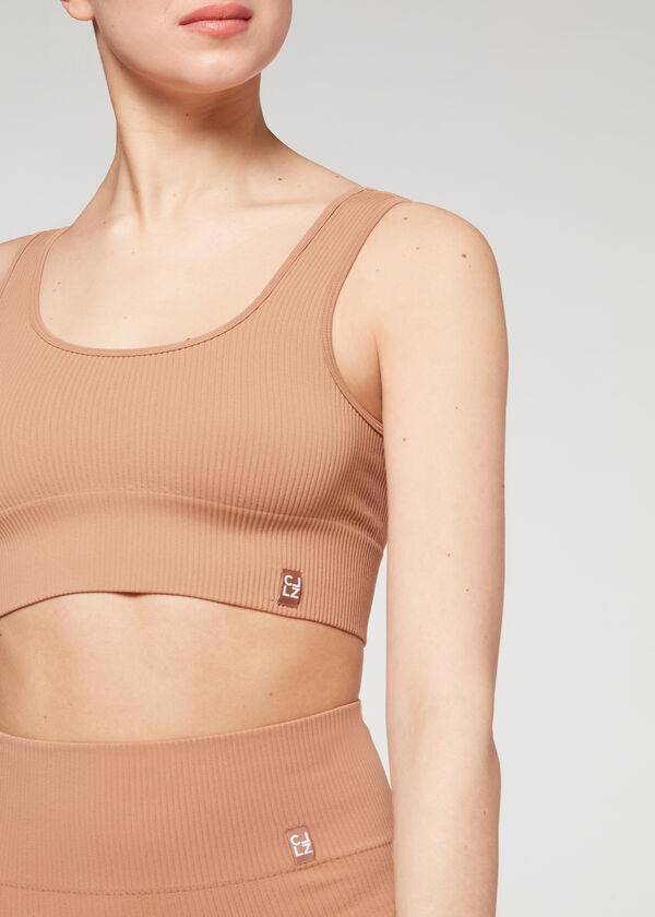 Calzedonia Seamless Geribbeld Cover-ups Dames Beige | NL2082TV