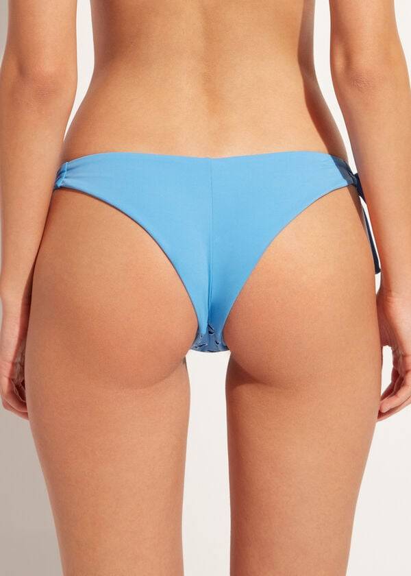 Calzedonia Side Tie Brazilian Corfù Bikinibroekjes Dames Blauw | NL2632UT