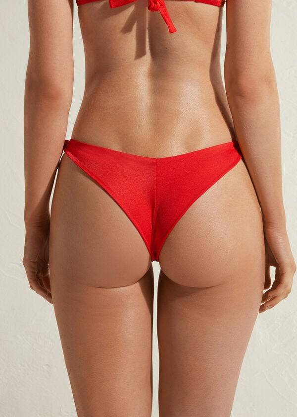 Calzedonia Side Tie Brazilian Marrakech Bikinibroekjes Dames Rood | NL2631IS