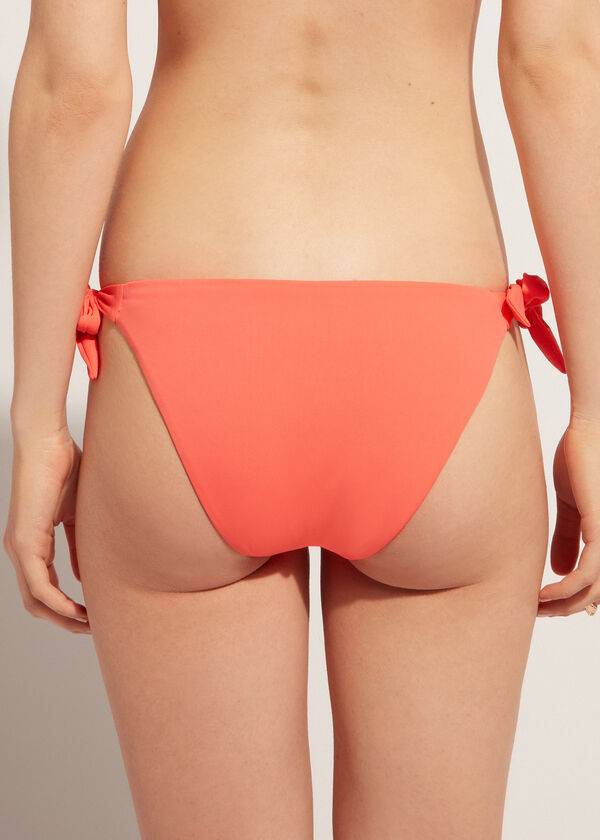 Calzedonia Side Tie Corfù Bikinibroekjes Dames Koraal Oranje | NL2630OR