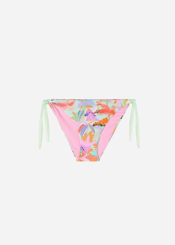 Calzedonia Side-Tie Foliage Tahiti Bikinibroekjes Dames Groen | NL2622HK