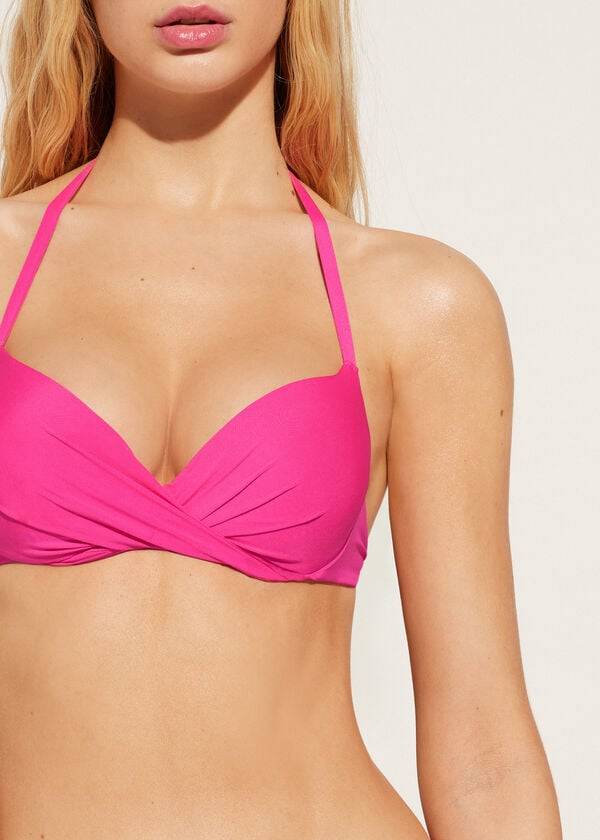 Calzedonia Soft Graduated Super Gewatteerd Push-up Indonesia Eco Bikinitopjes Dames Roze | NL2228XF