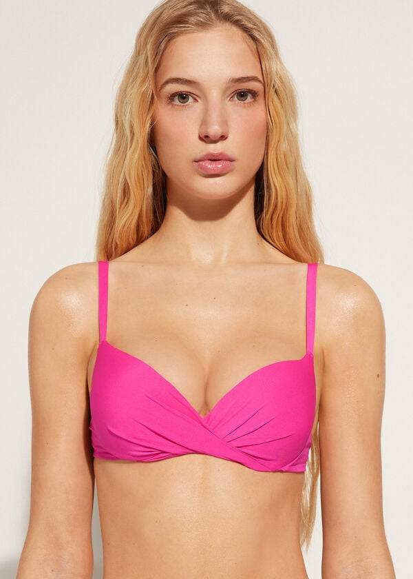 Calzedonia Soft Graduated Super Gewatteerd Push-up Indonesia Eco Bikinitopjes Dames Roze | NL2228XF