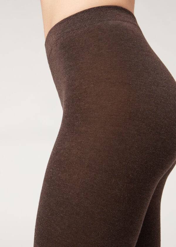 Calzedonia Soft Modal and Cashmere Blend Opaque Hardloopbroek Dames Bruin | NL3126PQ