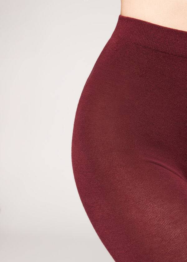 Calzedonia Soft Modal and Cashmere Blend Opaque Hardloopbroek Dames Bordeaux | NL3132RW