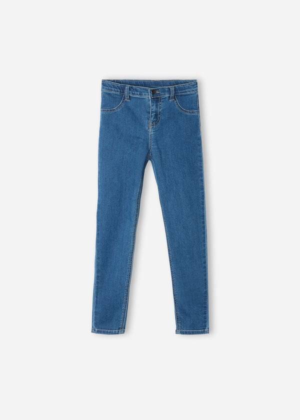 Calzedonia Soft Touch Denim Cropped Mager Leggings Kinderen Blauw | NL1049SO