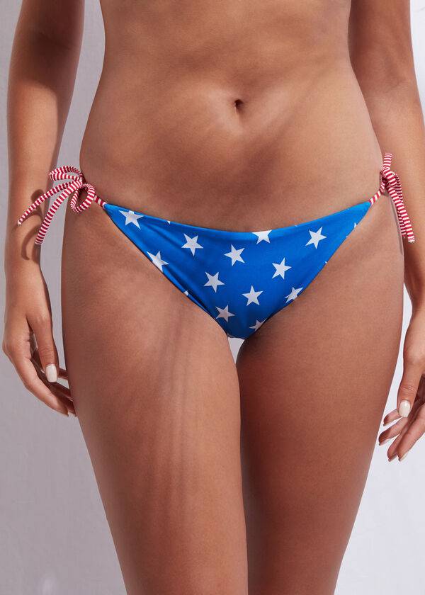 Calzedonia Star patterned Bikinibroekjes Dames Blauw | NL2615VD