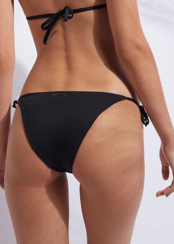 Calzedonia String Indonesia Bikinibroekjes Dames Zwart | NL2594KI