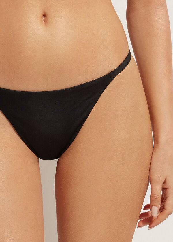 Calzedonia String Indonesia Eco Bikinibroekjes Dames Zwart | NL2558WY