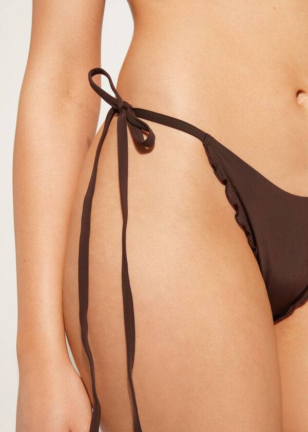 Calzedonia String String Islamorada Bikinibroekjes Dames Koffie Bruin | NL2573DN