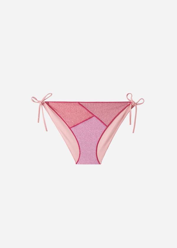 Calzedonia String Tie Lamé Lisbona Bikinibroekjes Dames Roze | NL2570HK