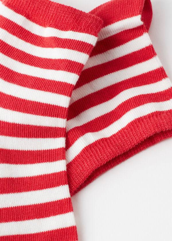 Calzedonia Stripe Patterned Kort Sokken Dames Rood | NL1644OR