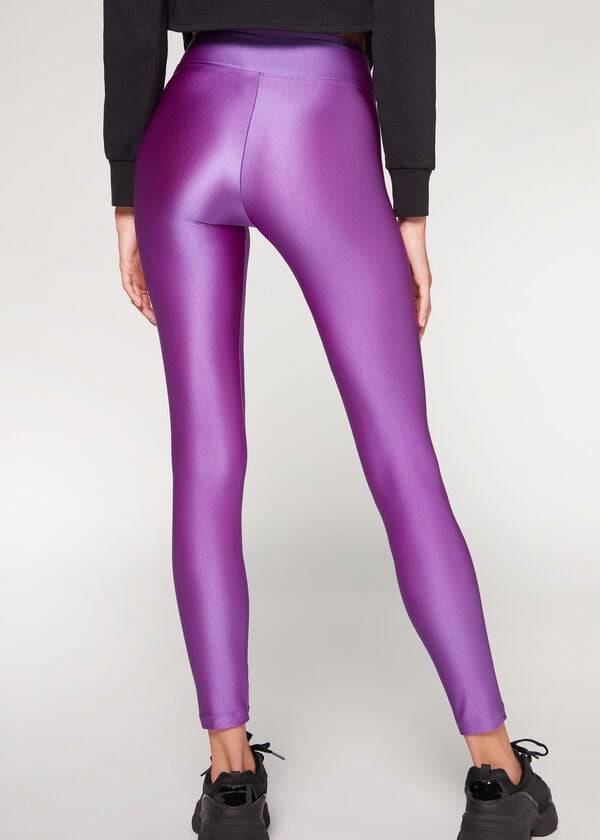 Calzedonia Super Shiny Leggings Dames Paars | NL1500XF