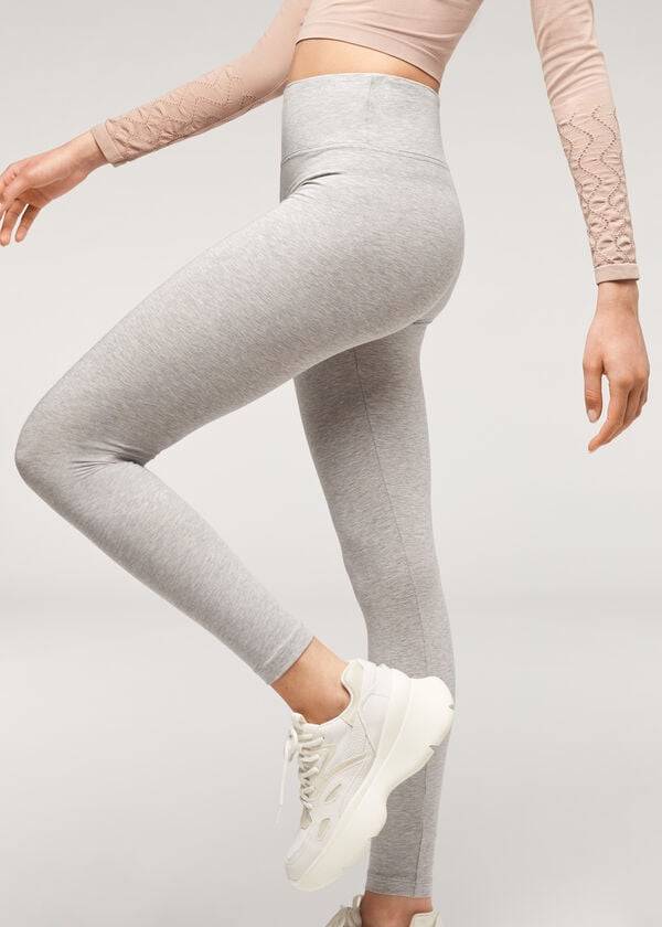 Calzedonia Supima Katoenen Leggings Dames Grijs | NL1496JJ