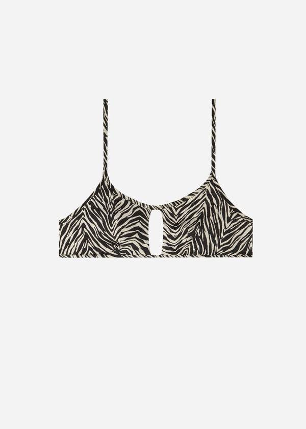 Calzedonia Tank Stijl Zebra Nairobi Bikinitopjes Dames Zwart | NL2191PQ