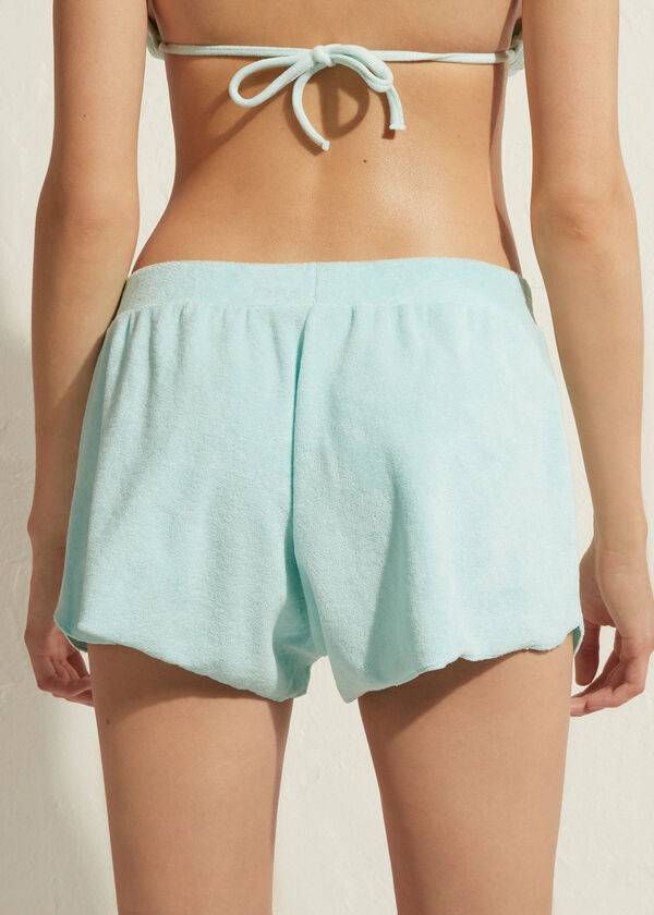 Calzedonia Terrycloth Shorts Cover-ups Dames Blauw | NL2042JJ