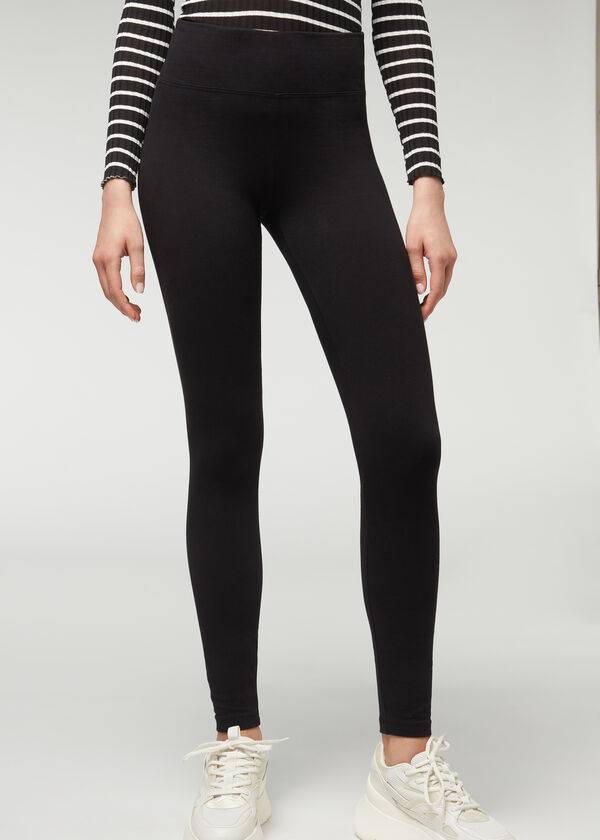 Calzedonia Thermal Leggings Dames Zwart | NL1494GL