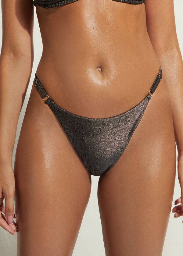 Calzedonia Thin Sides String Hollywood Bikinibroekjes Dames Zwart | NL2562BC