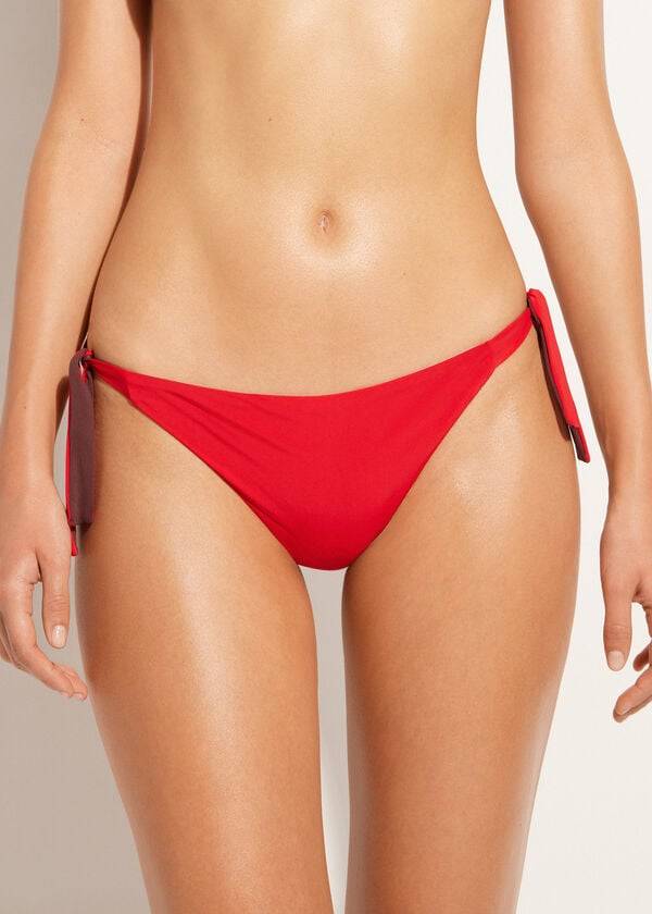 Calzedonia Tied Indonesia Eco Bikinibroekjes Dames Rood | NL2539XF