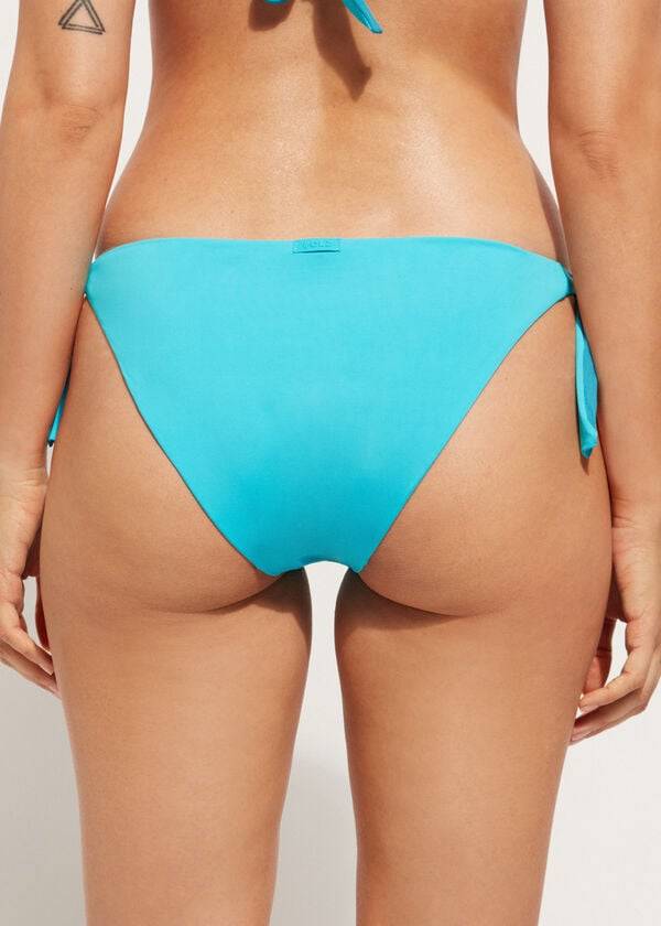 Calzedonia Tied Indonesia Eco Bikinibroekjes Dames Turquoise | NL2540ZG