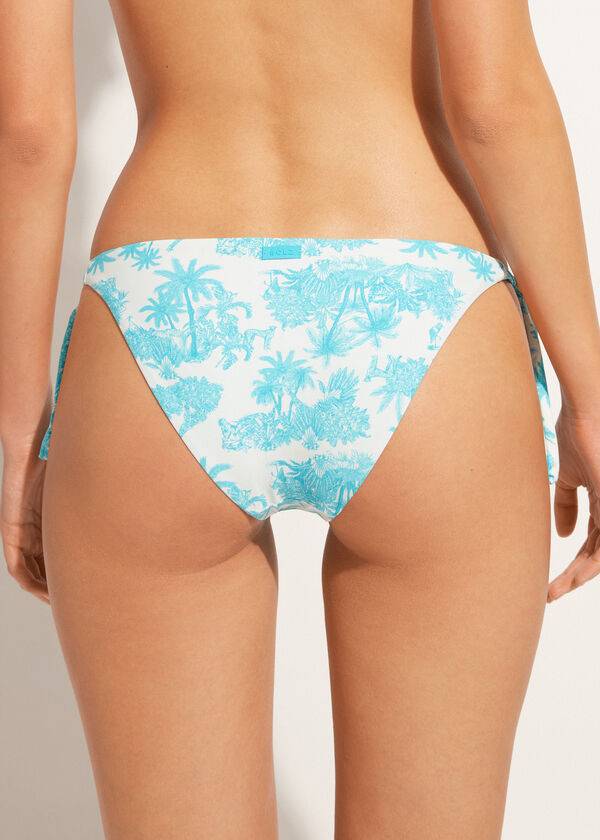 Calzedonia Tied Sorrento Bikinibroekjes Dames Blauw | NL2536BC