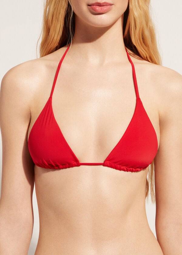 Calzedonia Triangle String Indonesia Eco rosa Bikinitopjes Dames Rood | NL2145HK