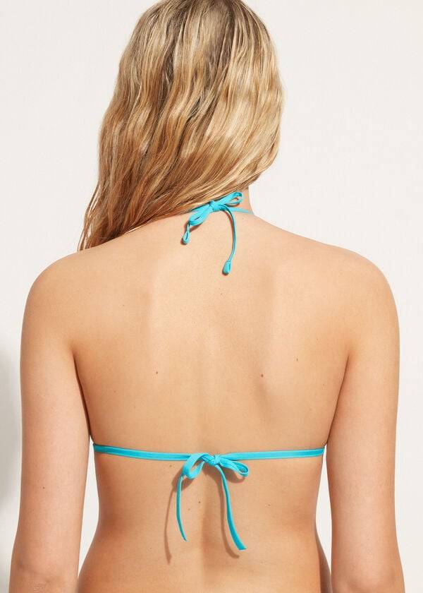 Calzedonia Triangle String Indonesia Eco rosa Bikinitopjes Dames Turquoise | NL2146JJ