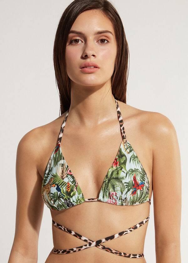 Calzedonia Triangle String Nairobi Eco Bikinitopjes Dames Groen | NL2135YU