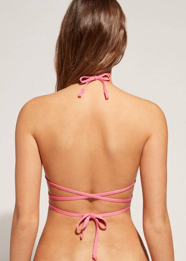 Calzedonia Triangle String Tie San Diego Bikinitopjes Dames Roze | NL2129MA