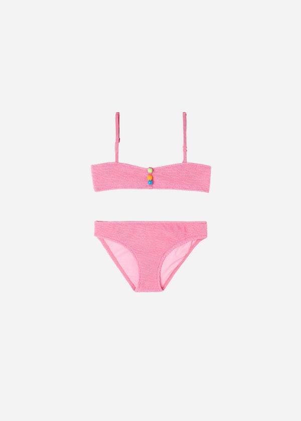 Calzedonia Two-Piece Bandeau San Diego Badpakken Kinderen Roze | NL1123IS