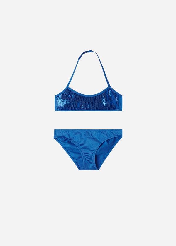 Calzedonia Two-Piece Cannes Badpakken Kinderen Blauw | NL1122UT