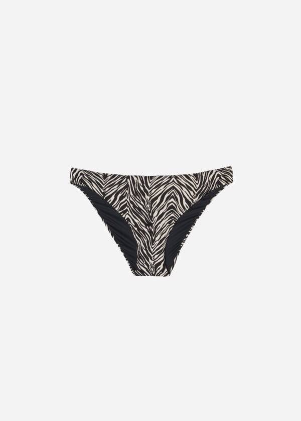 Calzedonia Zebra Nairobi Bikinibroekjes Dames Zwart | NL2530RW